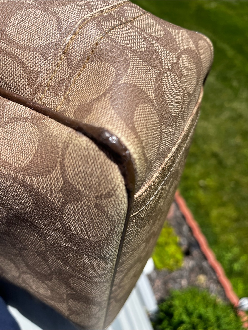 Coach Heritage Stripe Signature Tote Bag - Picture 13 of 15